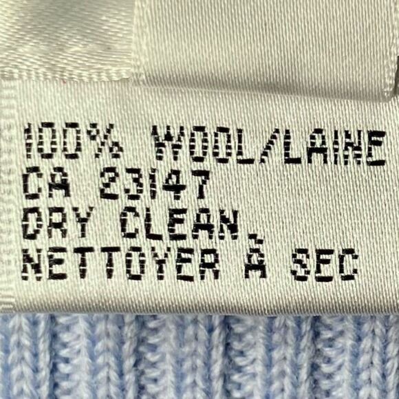Talbots Wool Ribbed Short Sleeve Sweater in Light Blue Women’s S - Picture 4 of 4